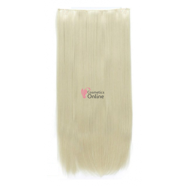 Extensie de par cu 5 Clips On delux dubla dreapta de 64 cm, Blond Platinat 93015HT88